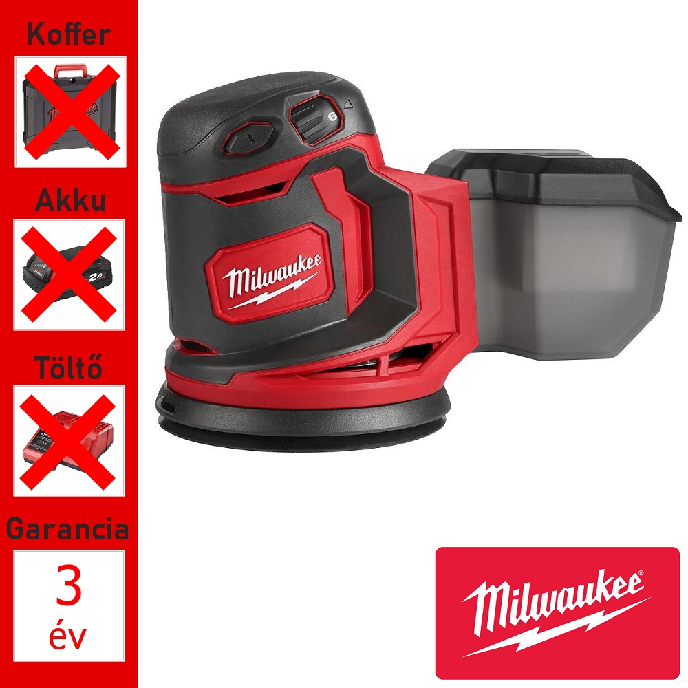 Milwaukee 18V akkus excenter csiszoló géptest